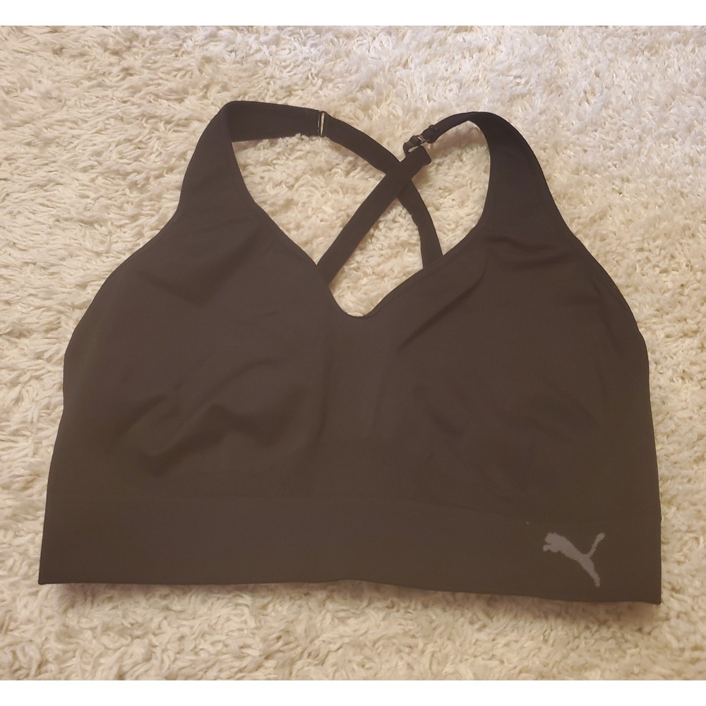 Puma Seamless Sports Bra Womens Size XL Black